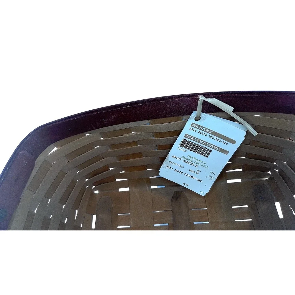 Longaberger 2013 Christmas‎ Traditions Plaid Tidings Basket Set - NEW